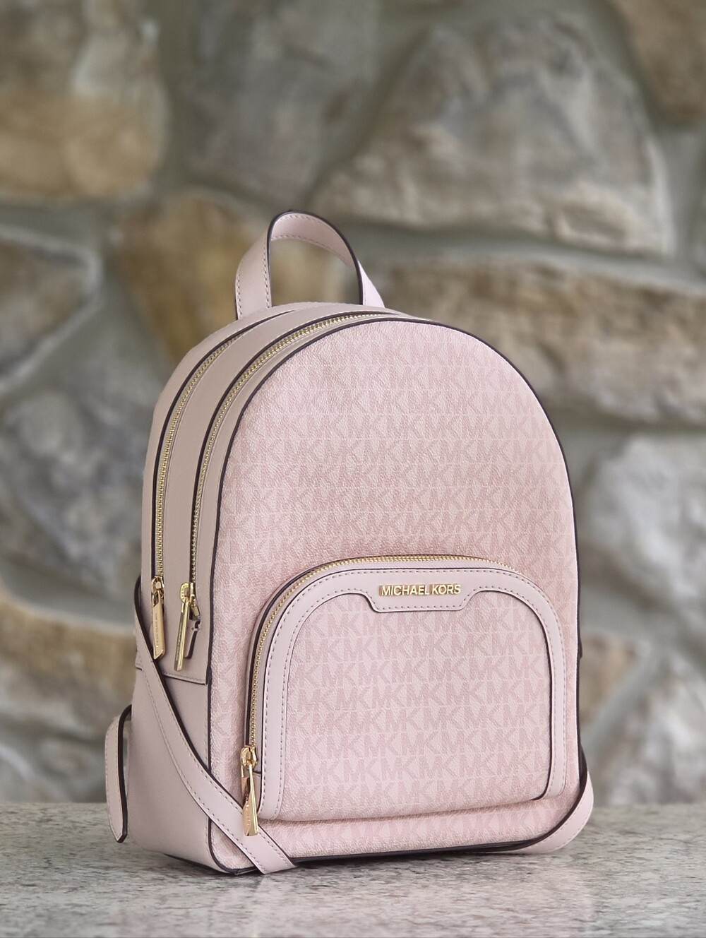 Michael Kors Jayce Logo Medium Pink Backpack